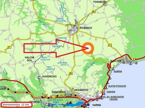 Участок под застройку 1660 кв.м, вода и электричество на участке, 60 фруктовых деревьев, 23 км до моря