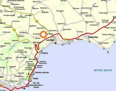Участок под застройку 1000 кв.м., вода и электричество по границе, 6 км до моря, Балчик