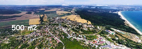 Земельный участок под застройку площадью 500 кв.м, водоснабжение и электричество, 3 км до моря.