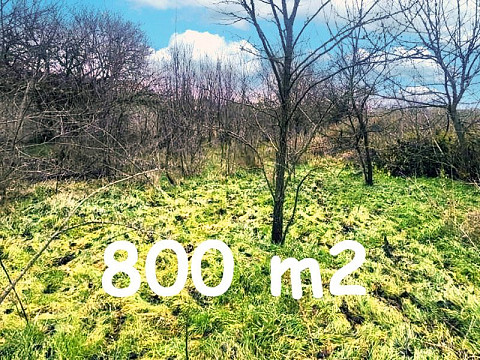 800 sqm building plot, water and electricity at the border, 3 km to sea