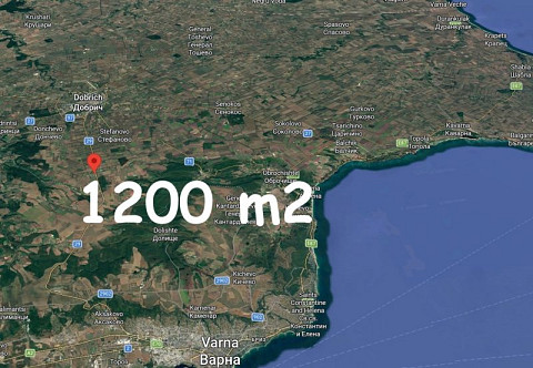 Земельный участок под застройку площадью 1200 кв.м, водоснабжение и электричество, 30 км до моря.