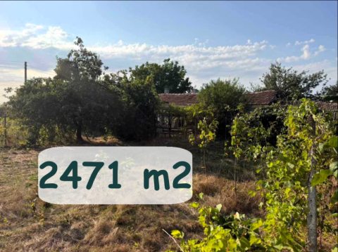 Разрушенный дом площадью 90 кв. м, земельный участок 2471 кв. м, 30 км до моря.