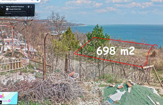 Участок под застройку площадью 698 кв.м., вода и электричество на границе, вид на море, 500 м до моря.