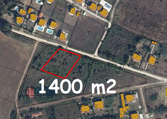 Земельный участок под застройку площадью 1400 кв.м, водоснабжение и электричество на границе, востребованный поселок, 12 км до моря.