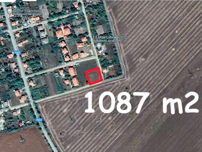 Участок под застройку 1087 кв.м., вода и электричество на границе, желаемая деревня, 7 км до моря — фото 1