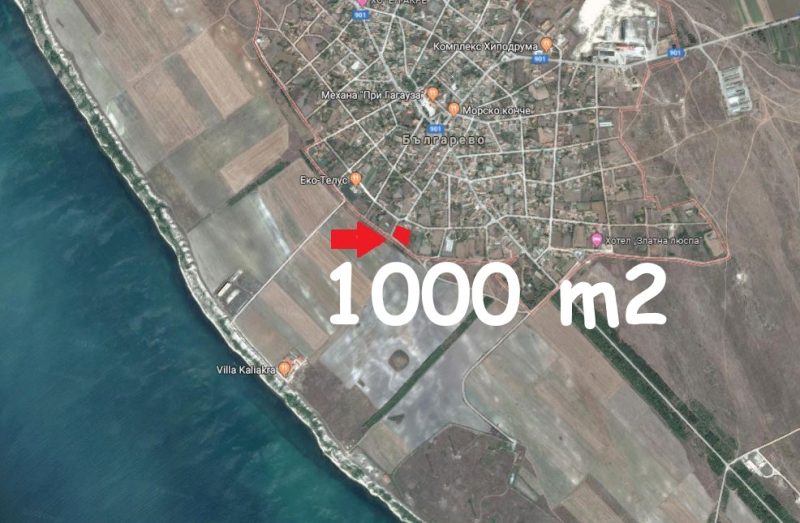 Земельный участок площадью 1000 кв.м. под застройку, в регуляции, в 2,5 км от пляжа — фото 1