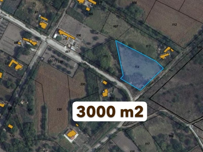 Земельный участок под застройку площадью 3000 кв.м, водоснабжение и электричество на границе, 14 км до города Генерал-Тошово. — фото 1