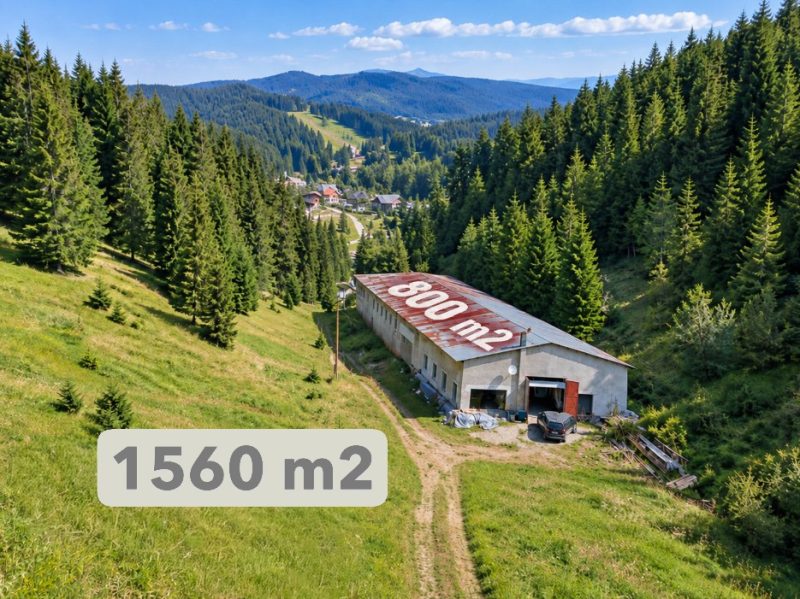 200 m² habitables, 600 m² de hall industriel vide, à 500 m des remontées mécaniques