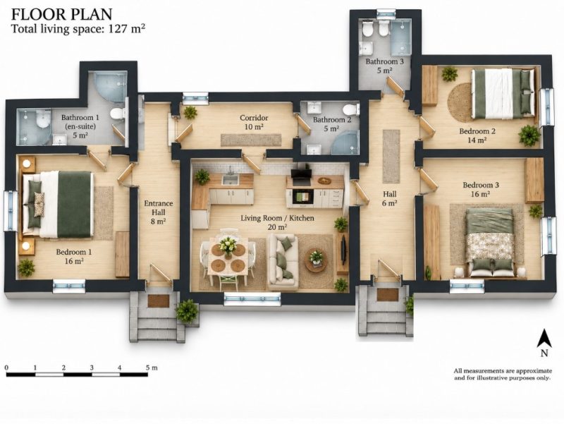 Maison meublée de 128 m² avec 3 chambres et 3 salles de bain, sur un terrain de 2440 m², à seulement 10 km de la ville de Kavarna et de la mer. — photo 2