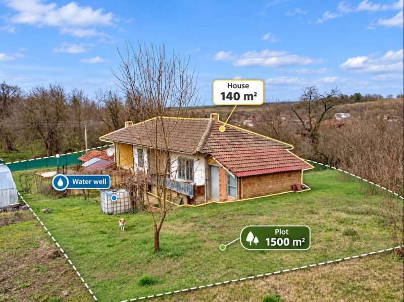 Maison de 140 m², terrain de 1500 m², à 9 km de la ville de Silistra, Danube