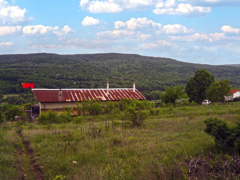 1000 sqm building plot, water and electricity at the border, 10 km to sea
