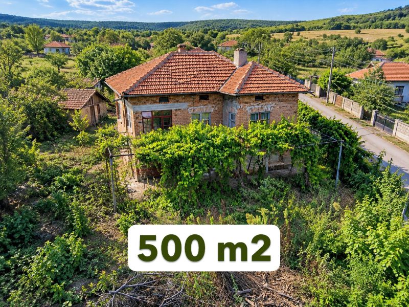 Дом 100 кв.м, участок 500 кв.м, 45 км до города Добрич.