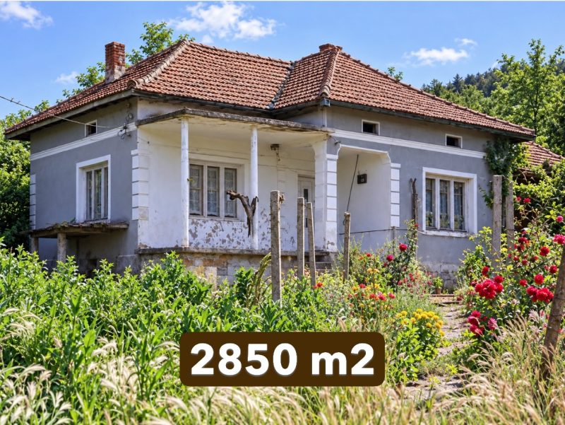 Maison de 95 m², terrain de 2850 m², à 15 km du Danube et à 20 km de la ville de Pleven.