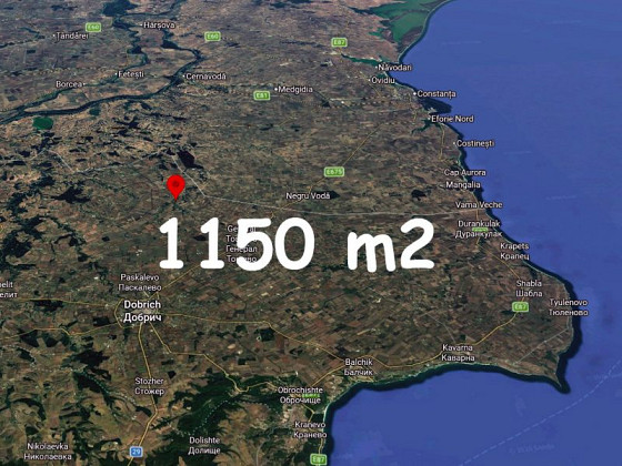 Земельный участок под застройку площадью 1150 кв.м, с подключением к водопроводу и электричеству, в 15 км от города Генерал-Тошово.